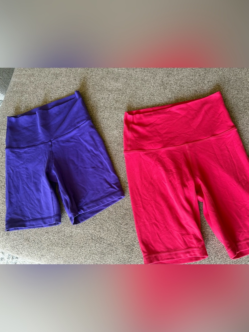 TNA Women's Bike Shorts in Hot Pink and Purple